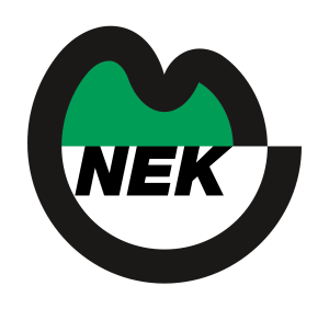 NEK logo – coloured with the inscription